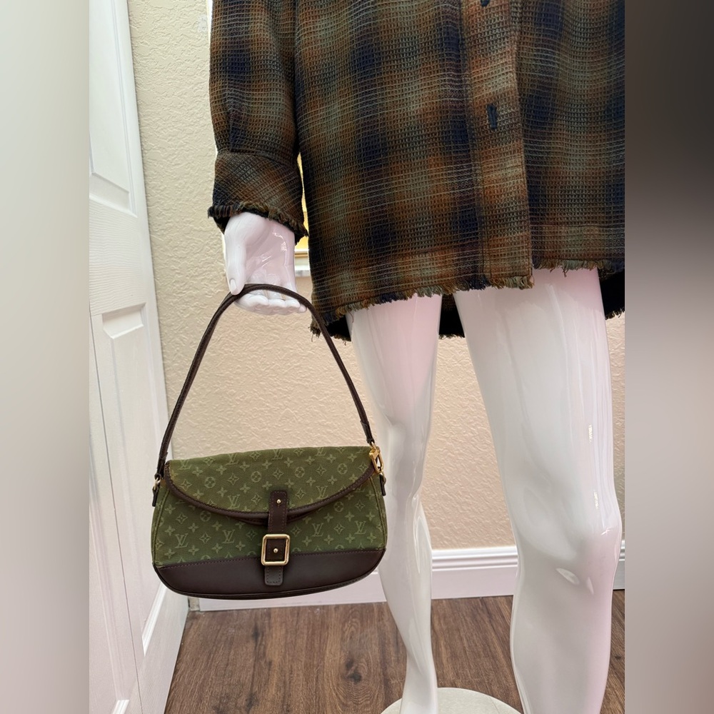 LV Mini Marjorie Louis Vuitton - Authentic - Vintage -Canvas Monogram Khaki 🍀 - Picture 4 of 13